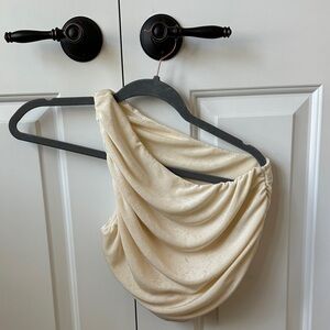 Cream One-Shoulder Top